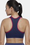 Amante Padded Moisture Wicking Sports Bra - Medieval Blue — thumbnail 3